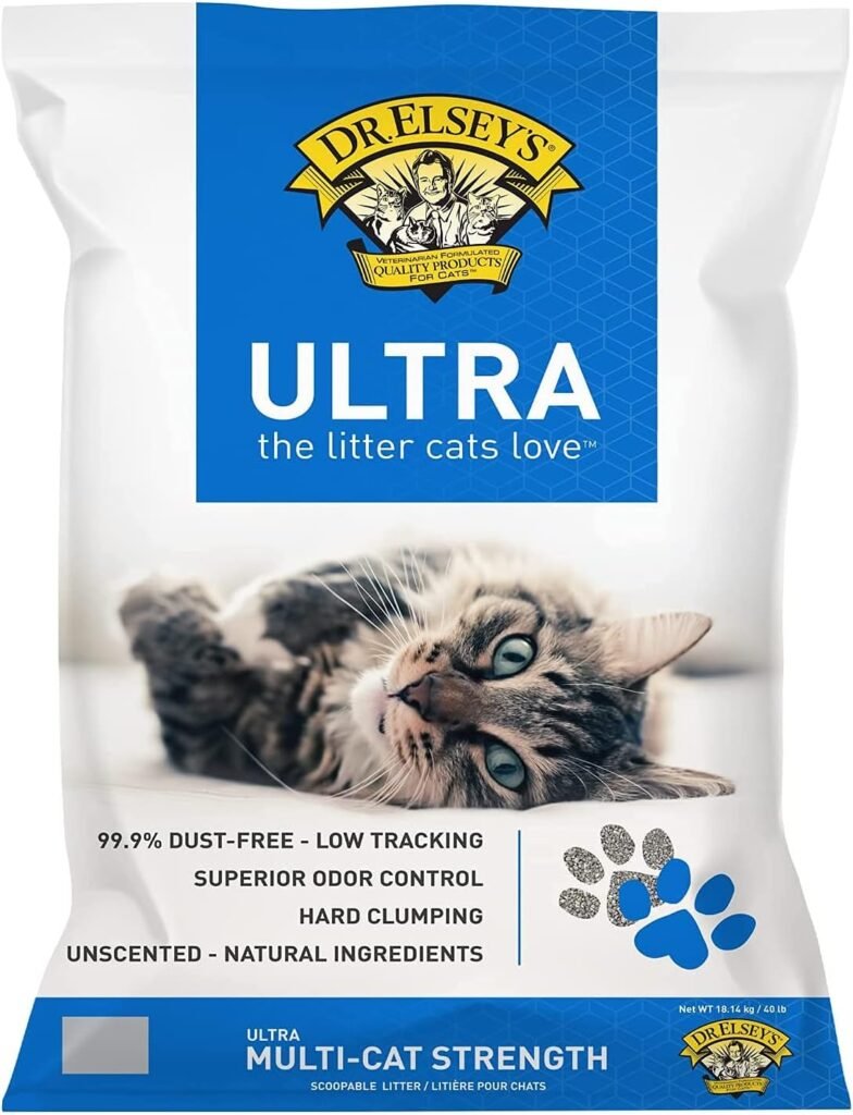 Dr. Elsey's Ultra UnScented Clumping Clay Cat Litter, 40 lb Bag